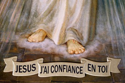 Igreja de Notre Dame de Plainpalais. Jesus, a Divina Misericórdia, eu confio em Vós. França. de . .
