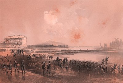 Exército piemontês atravessa o rio Sesia de William Walcutt