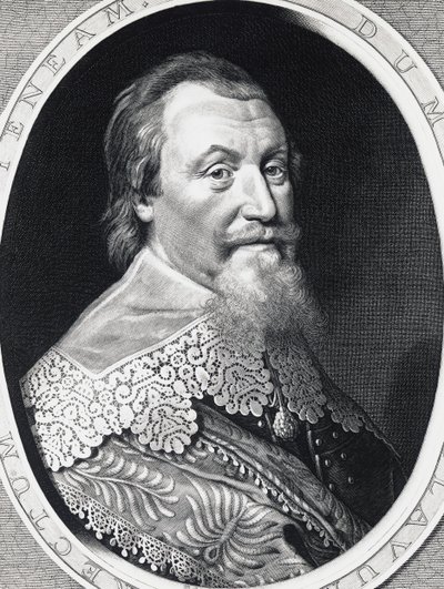 Retrato de Axel Gustafsson Oxenstierna (1583-1654), Lord High Chancellor of Sweden, gravura de William Walcutt