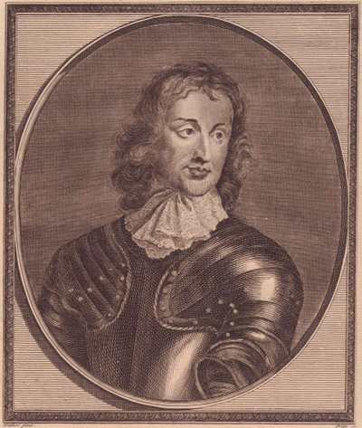 Retrato do general e político britânico John Lambert (1619-1684), gravura em cobre de John Goldar (1729-1795) de pintura de Robert Walker de William Walcutt