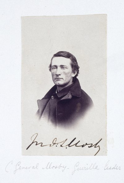 Retrato do General Mosby, líder da guerrilha confederada, c 1863 de Frederick (attr. to) Barnard
