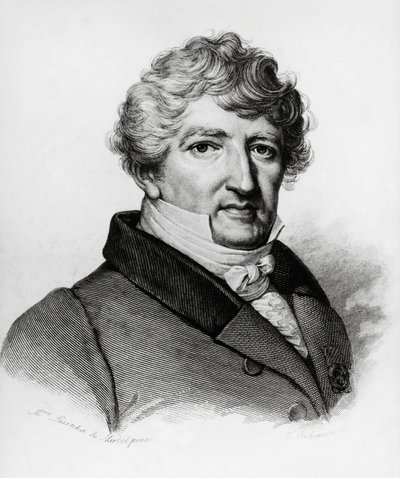 Retrato de Georges Leopold Chretien Frederic Dagobert Cuvier (1769-1832), biólogo francês, gravura de William Walcutt