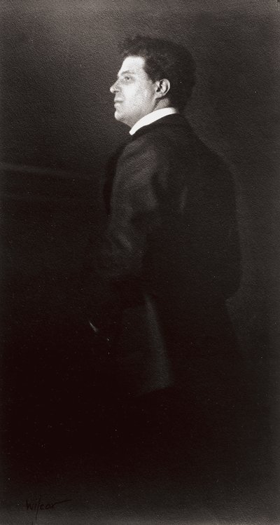 Retrato de Pietro Mascagni, o músico de Henry Charles Fehr