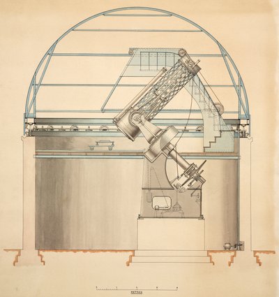 Telescópio refletor com cúpula de John Pardon