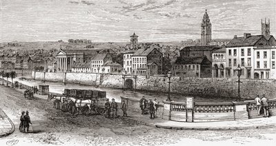 Shandon by the River Lee, County Cork, Irlanda no final do século XIX, do Nosso Próprio País, publicado em 1898 de Ferdinand Georg Waldmuller