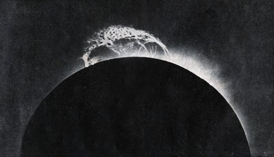 Erupção solar fotografada em 1929. (impressão) de . .