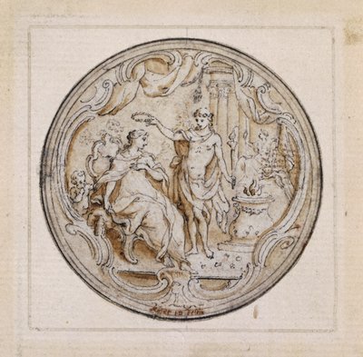Estudo de desenho ornamental para caixa de relógio, Por Moser, Inglaterra de William Walcutt