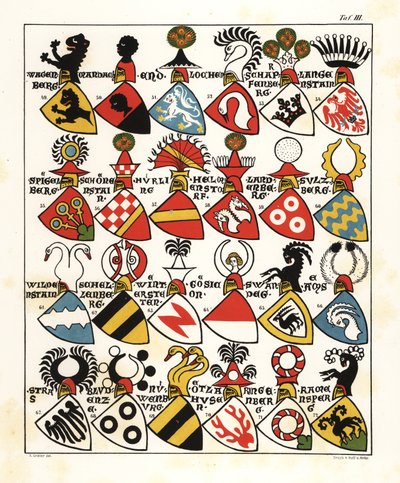 brasões de armas suíços, c. 1346 de John Pardon