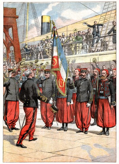 O Terceiro Regimento Zouaves em Marselha de . .