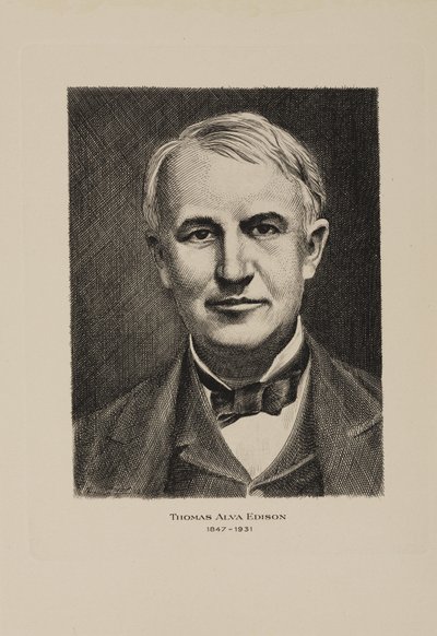 Thomas Alva Edison, inventor americano, início do século 20 de Frederick (attr. to) Barnard