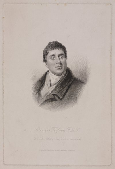 Thomas Telford FRS, engenheiro civil escocês, c 1810 de Frederick (attr. to) Barnard