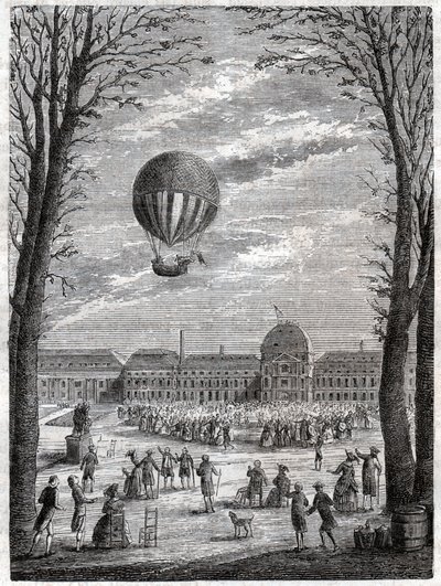 Vol de ballon. Vôo de balão. de Frederick (attr. to) Barnard