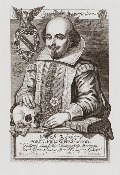 Willian Shakespeare. Retrato. de . .