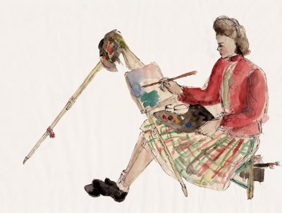 Mulher pintando, ca 1930 de . .