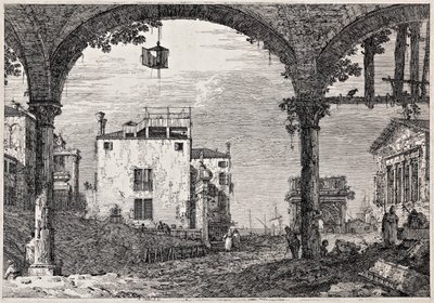 O pórtico com lanterna da série &39;Vedute&39; (Vistas) de Giovanni Antonio Canal