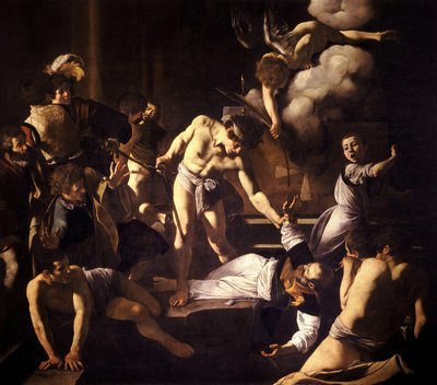 Das Martyrium des Heiligen Matthäus von Michelangelo Merisi da  Caravaggio