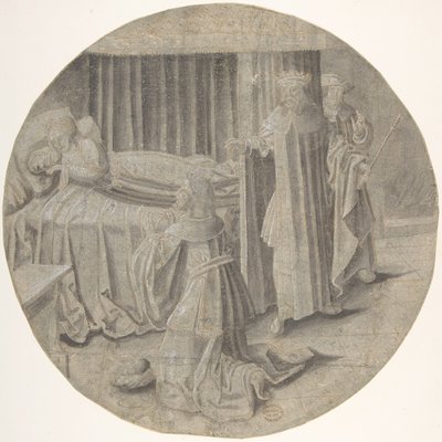 Haman implora a Esther pela sua Vida, século XVI - meio século XVI . de Circle of Pseudo Aert Ortkens