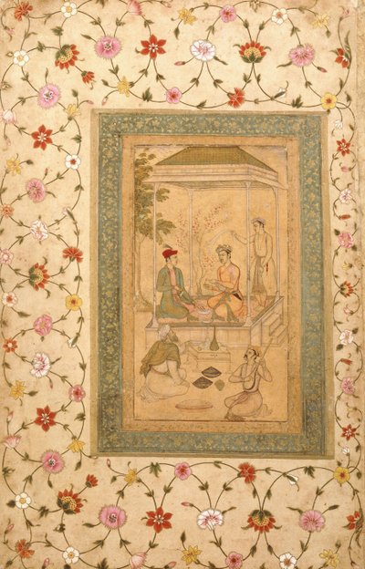 Filhos de Akbar, Sultan Daniyal e Sultan Murad, c.1600-1605 de   Manohar
