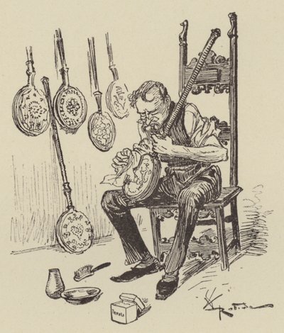 Panelas de cama de after Albert Robida
