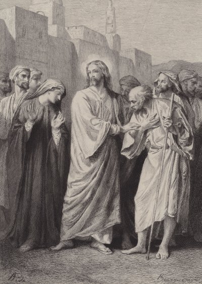 Cristo prediz a destruição do templo de after Albert Robida