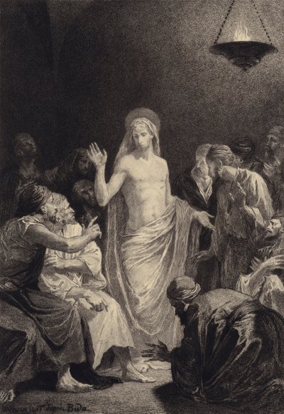 Jesus aparece para os discípulos de after Albert Robida