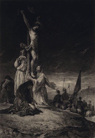 A crucificação de after Albert Robida