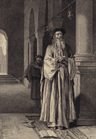 O fariseu e o publicano de after Albert Robida