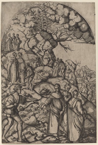 São Filippo Benizzi curando um mendigo de after Andrea del Sarto