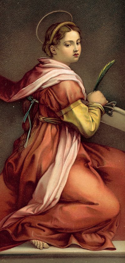 Santa Catarina (cromolito) de Andrea del (after) Sarto