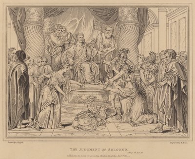 O Julgamento de Salomão, 1 Reis de after Antoine Coypel