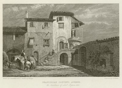 Convento Franciscano, Atenas, a residência de Lord Byron, 1811 de after C. Stanfield