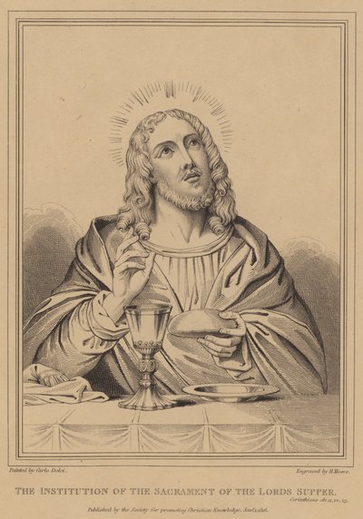 A instituição do sacramento da ceia dos Lordes, Corinthians de after Carlo Dolci