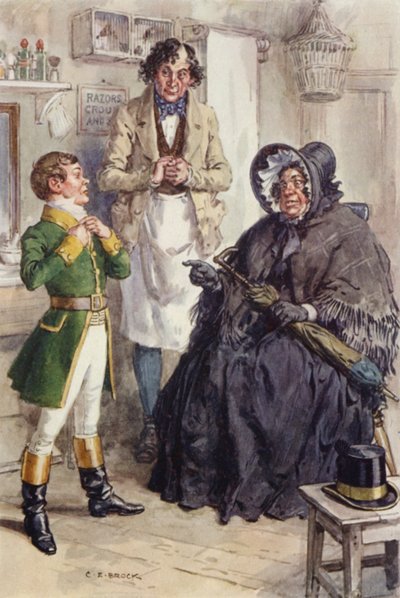 Ilustração para Martin Chuzzlewit de after Charles Edmund Brock