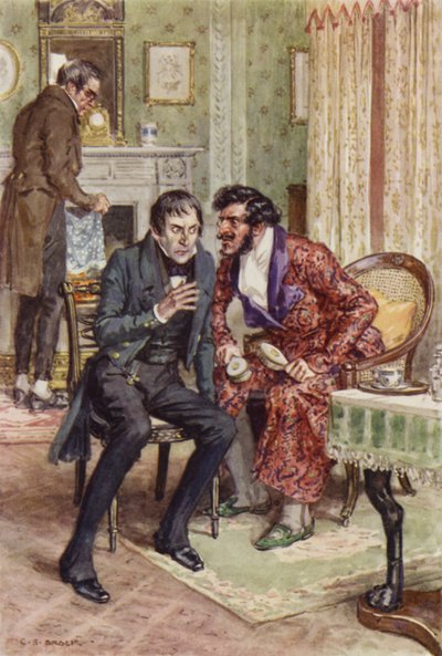 Ilustração para Martin Chuzzlewit de after Charles Edmund Brock