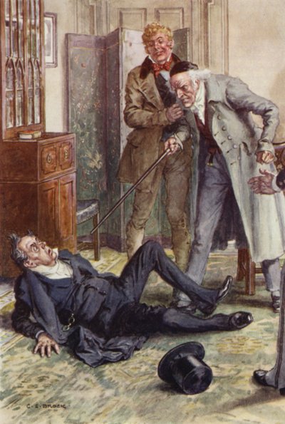 Ilustração para Martin Chuzzlewit de after Charles Edmund Brock