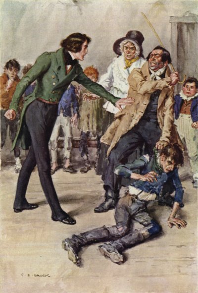 Ilustração para Nicholas Nickleby de after Charles Edmund Brock