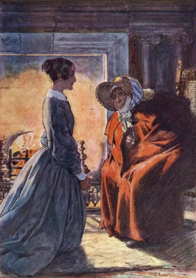 Jane Eyre e o cigano de after Charles Edmund Brock