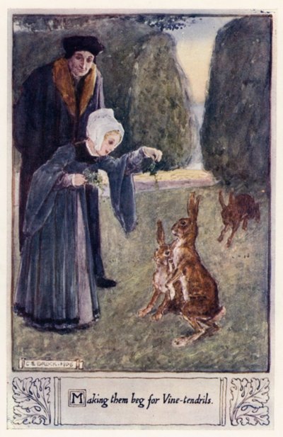 Fazendo-os implorar por videiras de after Charles Edmund Brock