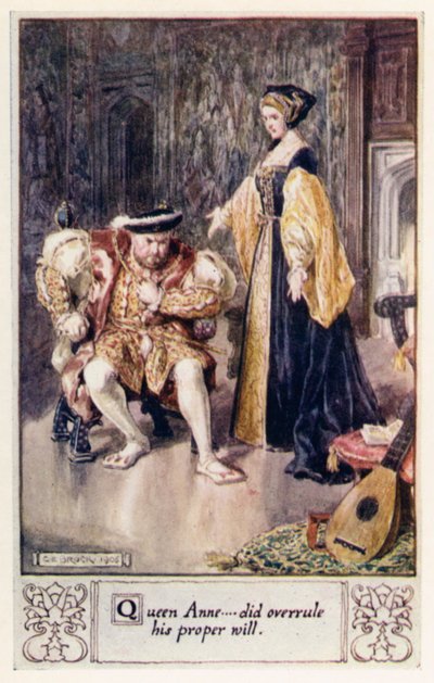 Rainha Ana, anulou sua boa vontade de after Charles Edmund Brock