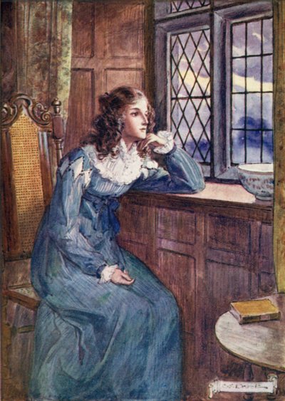 Shirley na janela de after Charles Edmund Brock