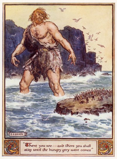 Lá está você, e lá você ficará até que a onda cinzenta faminta venha de after Charles Edmund Brock