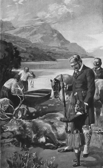 O Príncipe de Gales como um jovem highlander de after Charles Mills Sheldon