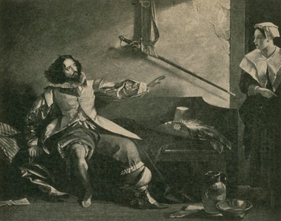 Charles Dickens como o capitão Bobadil, em cada homem em seu humor de after Charles Robert Leslie