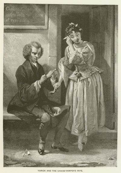 Yorick e a esposa dos Chaise-Vampers de after Charles Robert Leslie