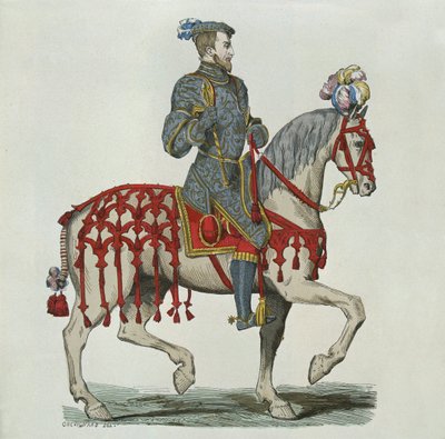 Henri II como capitão da cavalaria do Houshold de after Chevignard