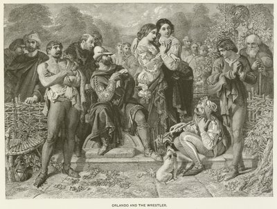 Orlando e o lutador de after Daniel Maclise