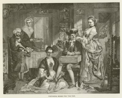 Preparando Moisés para a feira de after Daniel Maclise