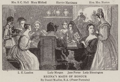 Reginas Maids of Honor de after Daniel Maclise