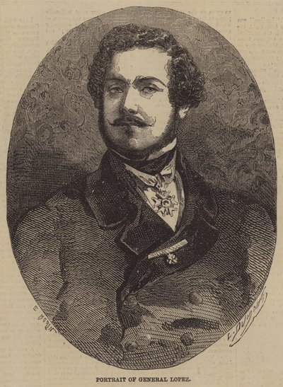 Retrato do General Lopez de after Edmond Morin