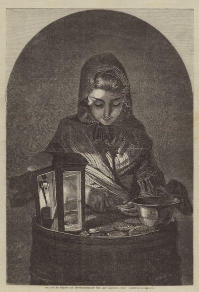 4 de agosto, uma mulher-ostra do século passado de after Edmond Morin